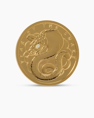 Produktabbildung für Goldmünze "Jahr der Schlange" mit Kristall-Opal