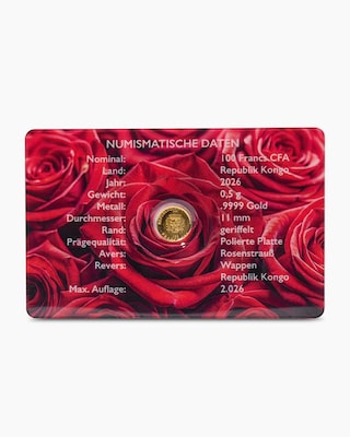 Produktabbildung 3 für Goldmünze Rosenstrauß