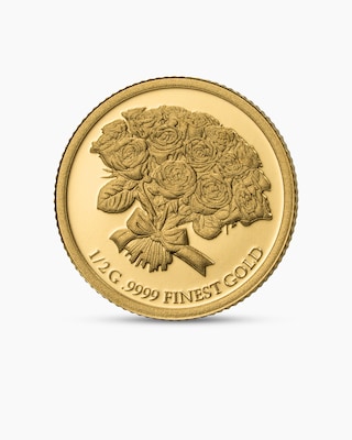 Produktabbildung 1 für Goldmünze Rosenstrauß