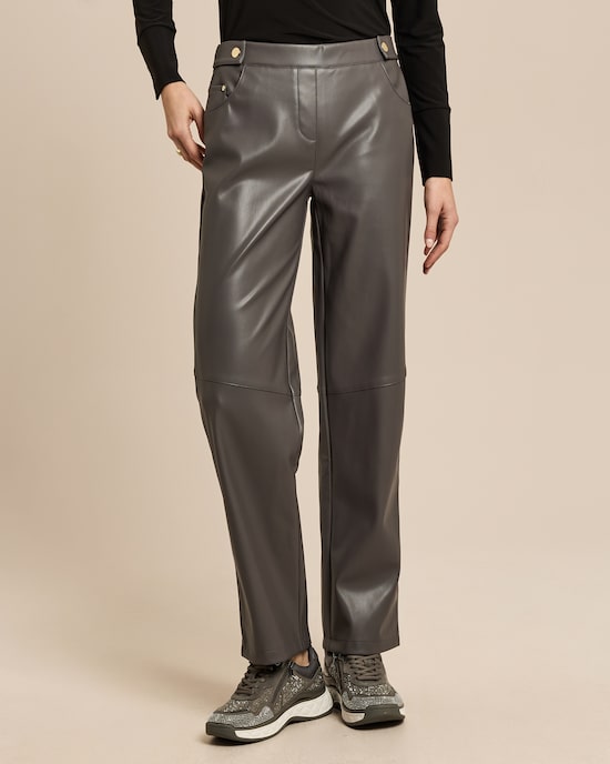 Produktabbildung für Straight Leg Schlupfhose Lederimitat