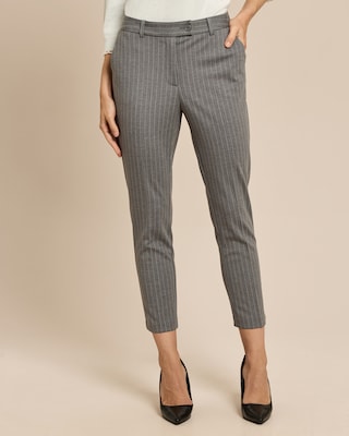 Produktabbildung 2 für Slim Fit Ponte Hose mit Nadelstreifen