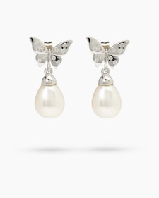 Produktabbildung für Ohrhänger SWZ-Perle 8x6 mm mit Zirkon