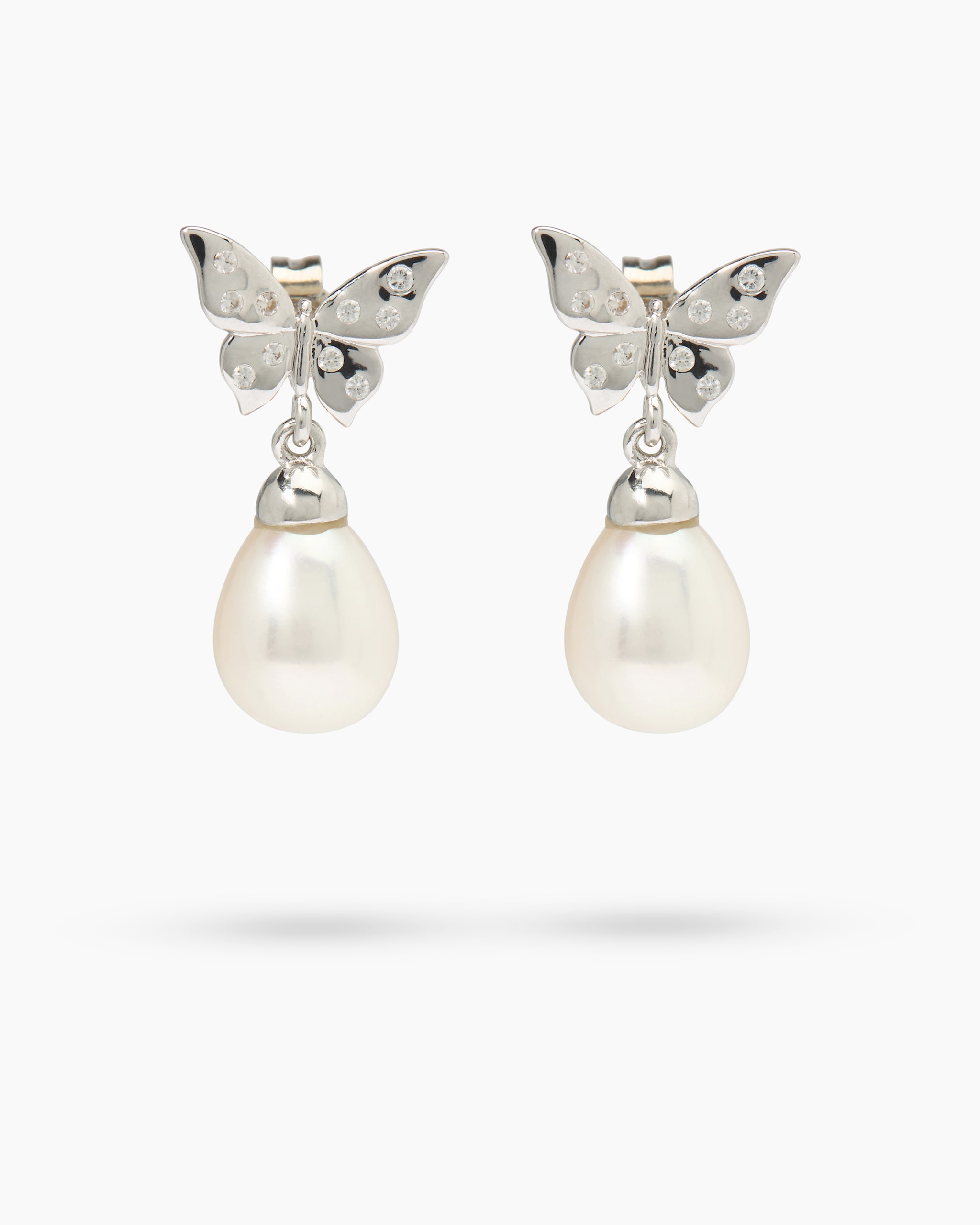Produktabbildung für Ohrhänger SWZ-Perle 8x6 mm mit Zirkon