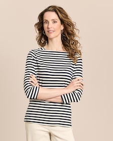 Produktabbildung für Shirt mit U-Boot-Ausschnitt