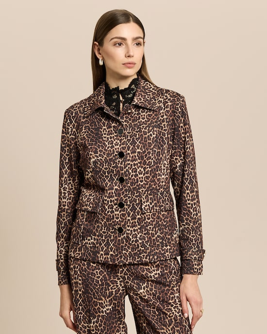 Produktabbildung für Blazerjacke mit Leo-Print