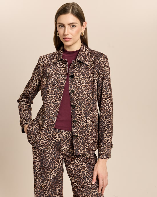 Produktabbildung für Blazerjacke mit Leo-Print