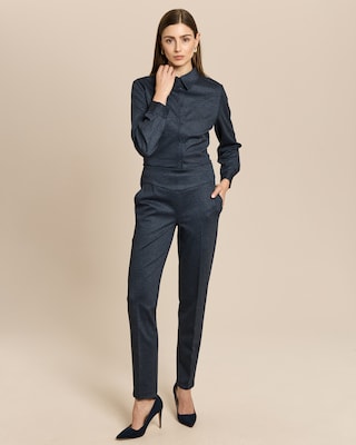Produktabbildung 2 für Slim Fit Hose aus bedruckter Ponte