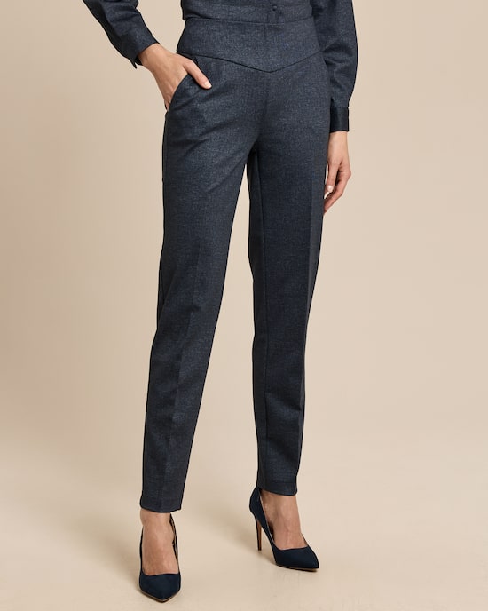 Produktabbildung für Slim Fit Hose aus bedruckter Ponte