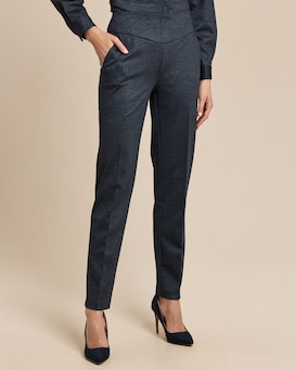 Produktabbildung für Slim Fit Hose aus bedruckter Ponte