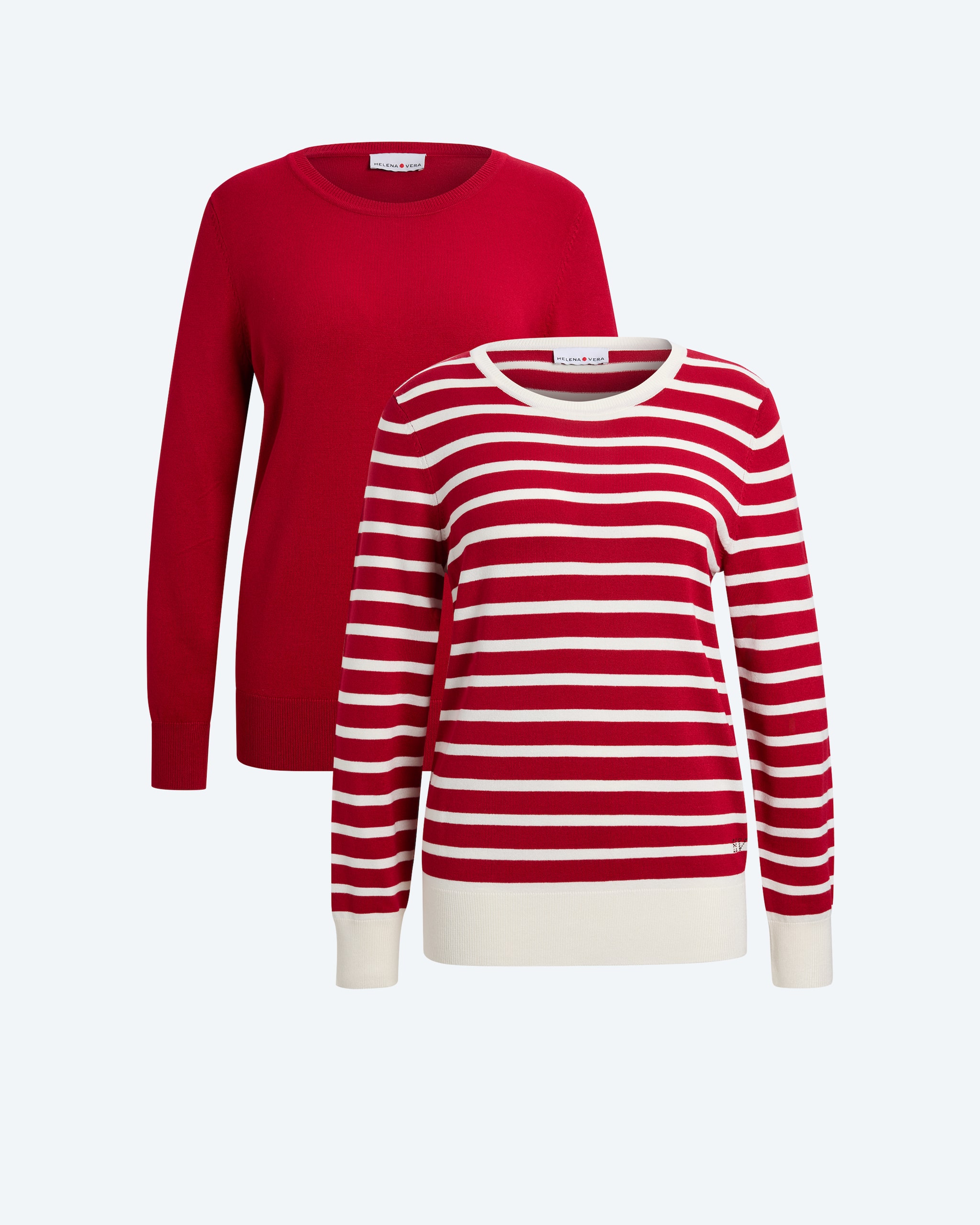 Produktabbildung für Doppelpack Pullover uni & gestreift