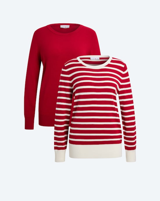 Produktabbildung für Doppelpack Pullover uni & gestreift