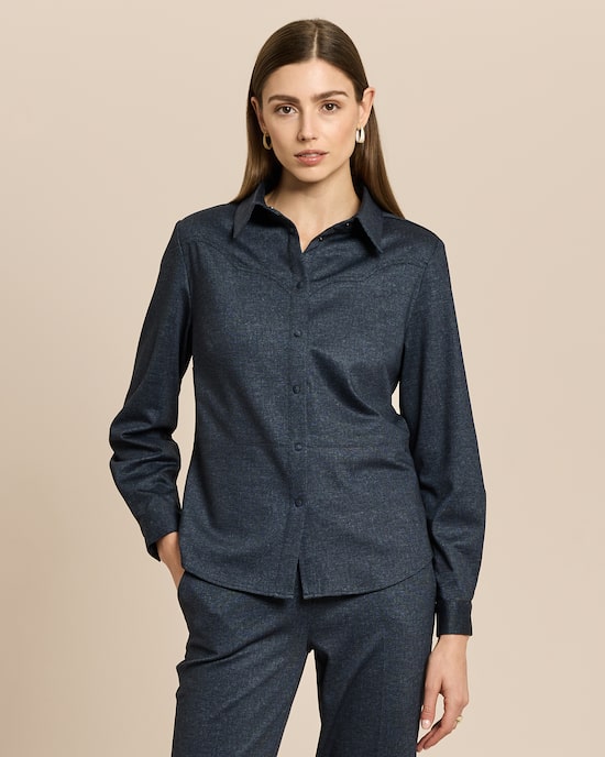 Produktabbildung für Bluse aus bedruckter Ponte