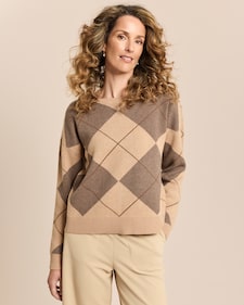 Produktabbildung für Pullover mit Rauten