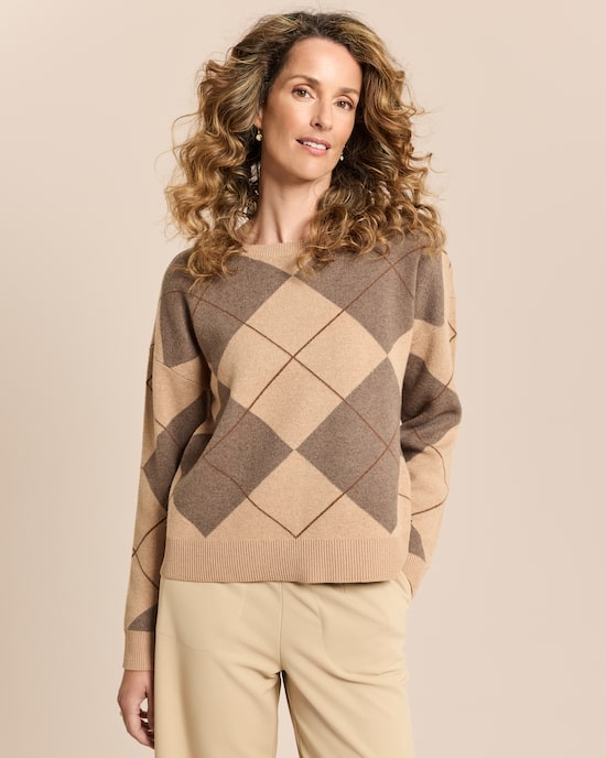 Produktabbildung für Pullover mit Rauten