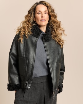 Produktabbildung für Kunstlederjacke wendbar
