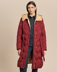 Produktabbildung für Steppmantel Bi-Color mit Kapuze