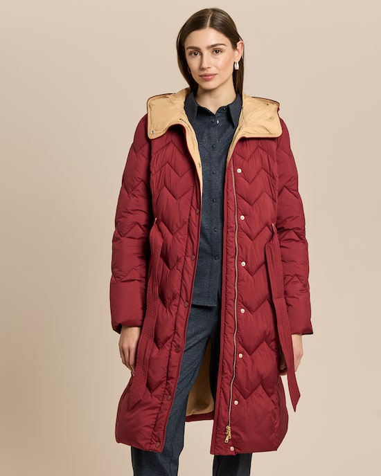 Produktabbildung für Steppmantel Bi-Color mit Kapuze