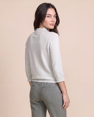 Produktabbildung 3 für Pullover mit 3/4 Ärmel und Glanzgarn