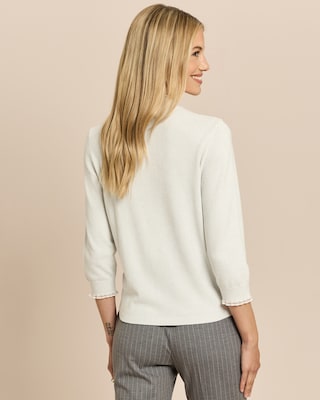 Produktabbildung 4 für Pullover mit 3/4 Ärmel und Glanzgarn