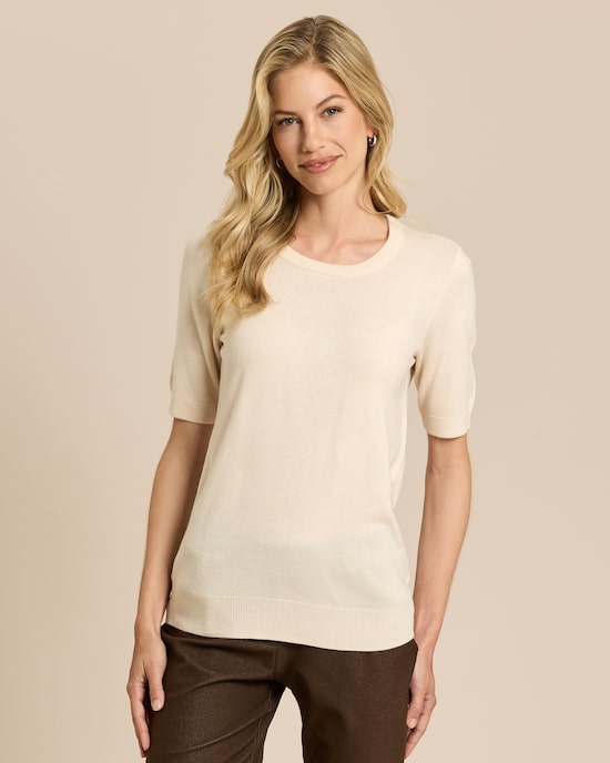 Produktabbildung für Halbarm-Pullover Cashmere Feeling