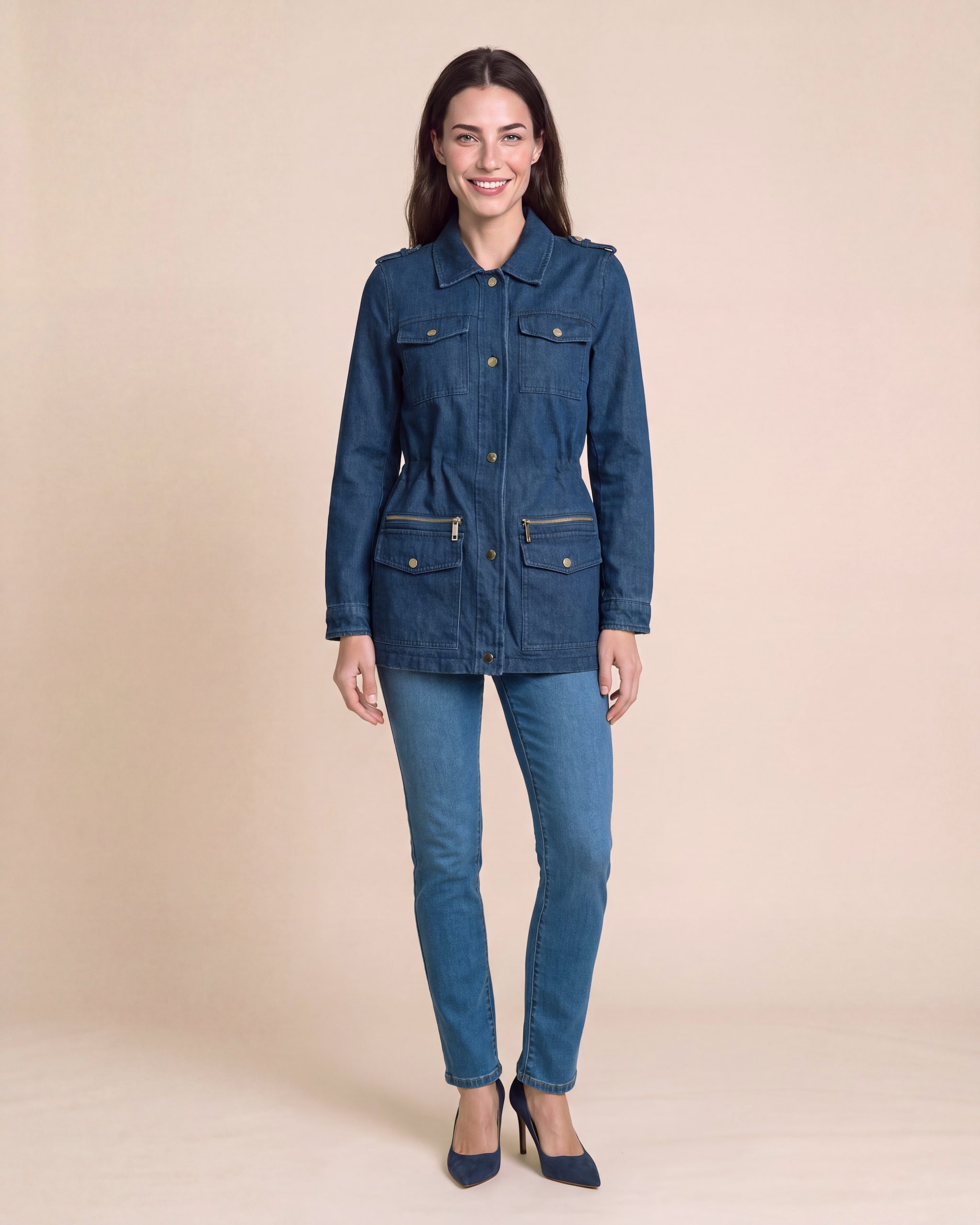 Produktabbildung für Jeans Parka mit Wattierung