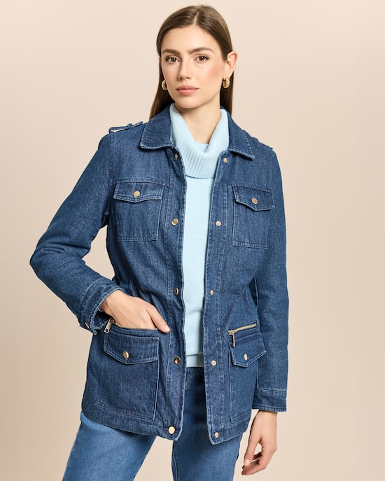 Produktabbildung für Jeans Parka mit Wattierung