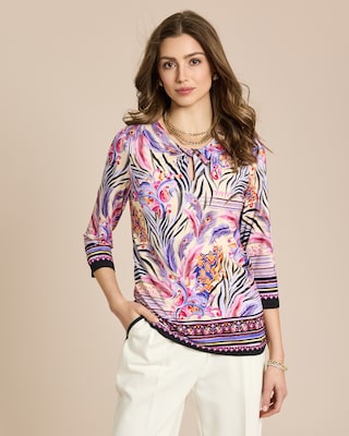 Produktabbildung 2 für Shirt mit Ausschnittdetail und Druck