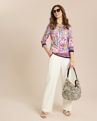 Produktabbildung 3 für Shirt mit Ausschnittdetail und Druck