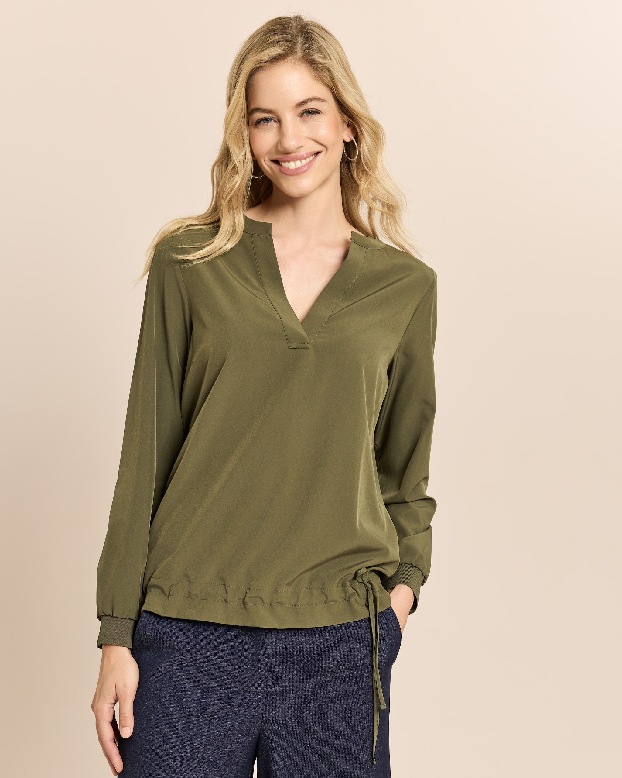 Produktabbildung für Bluse mit Strickbündchen