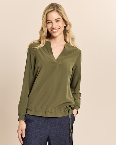 Produktabbildung für Bluse mit Strickbündchen