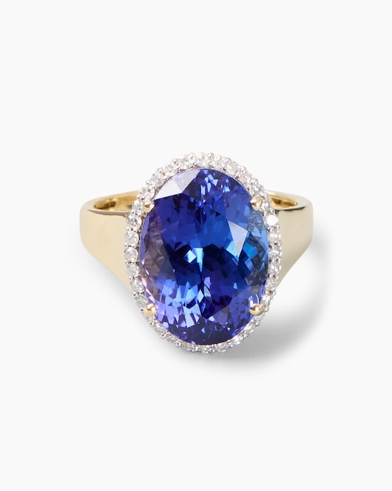 Produktabbildung für Ring mit Tansanit AAAAA und Diamanten