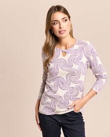 Produktabbildung für Pullover mit Key-Hole am Rundhals