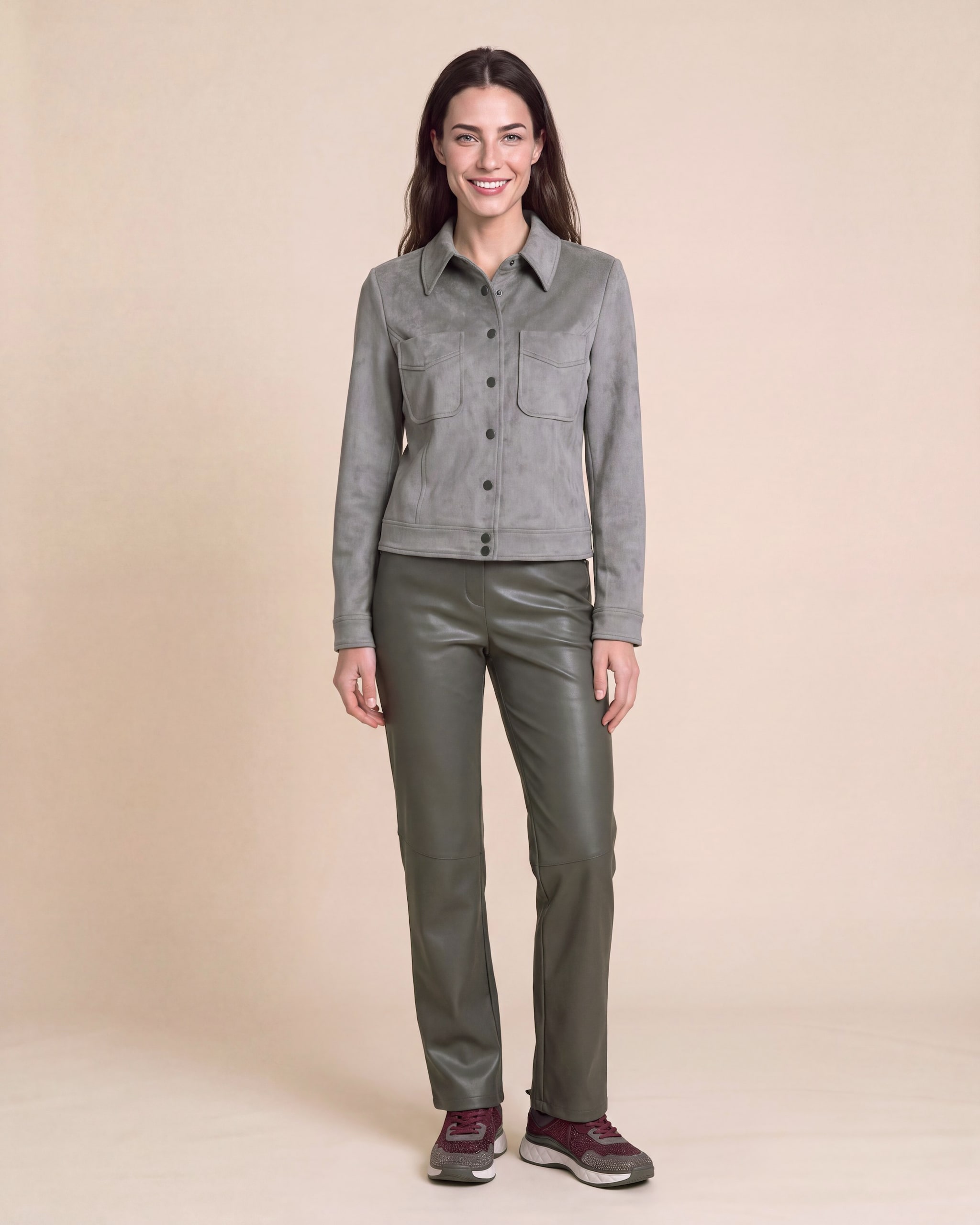 Produktabbildung für Velourslederimitat Jacke