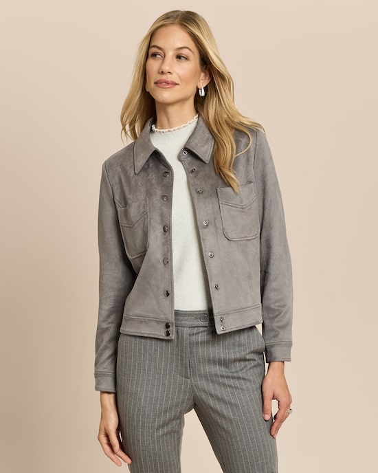 Produktabbildung für Velourslederimitat Jacke