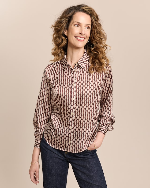 Gemusterte Bluse