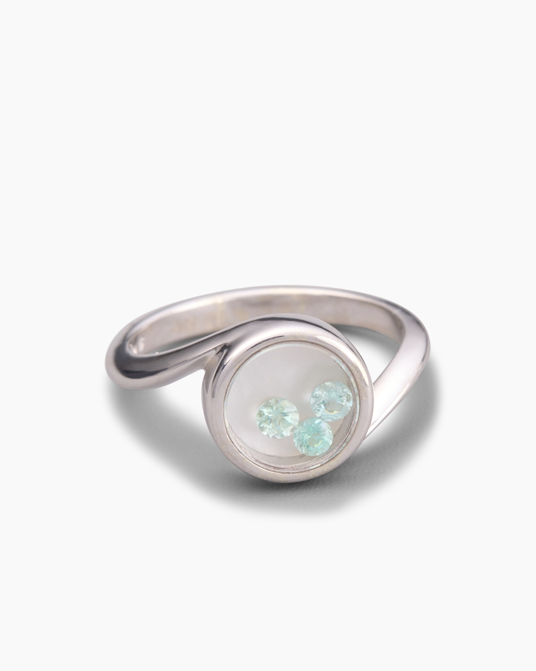 Produktabbildung für Ring mit Paraiba-Turmalin & Perlmutt