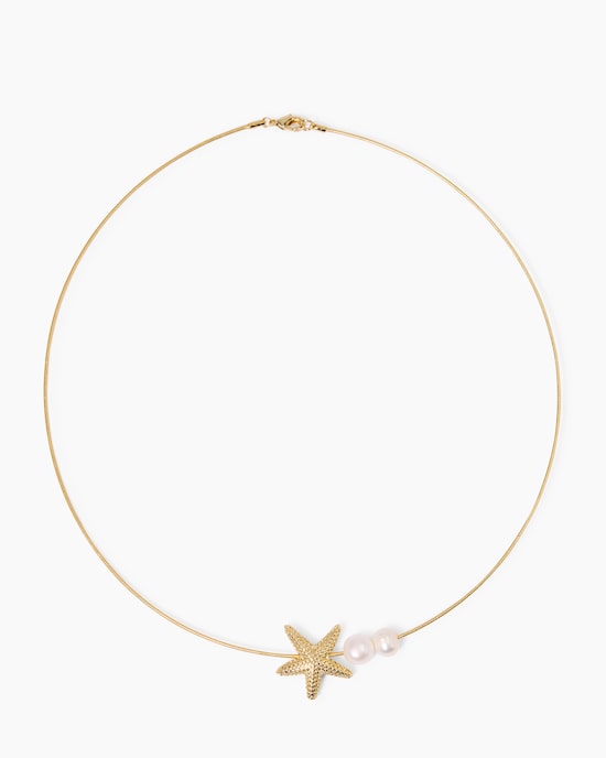 Produktabbildung für Omegareif mit Seestern-Anhänger & SWZ-Perlen