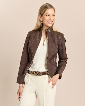 Produktabbildung für Steppjacke im Bikerstil