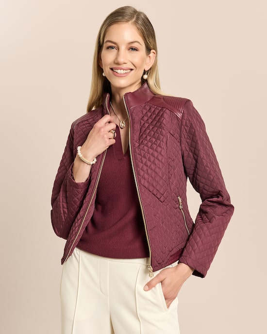 Produktabbildung für Steppjacke im Bikerstil