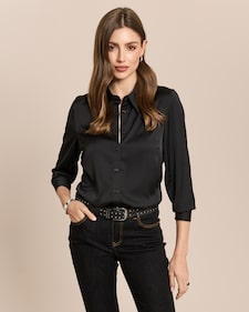 Produktabbildung für Satin-Hemdbluse