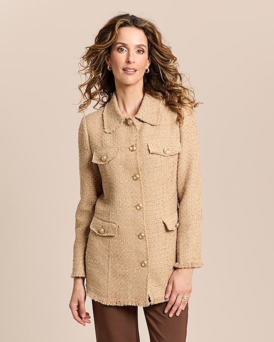 Produktabbildung für Blazer mit Glitzer und Bouclé-Optik