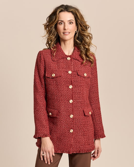 Produktabbildung für Blazer mit Glitzer und Bouclé-Optik