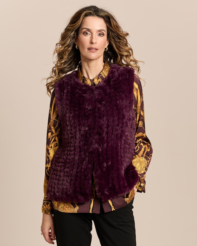 Weste in Felloptik