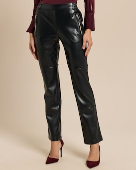 Produktabbildung für Straight Leg Schlupfhose Lederimitat