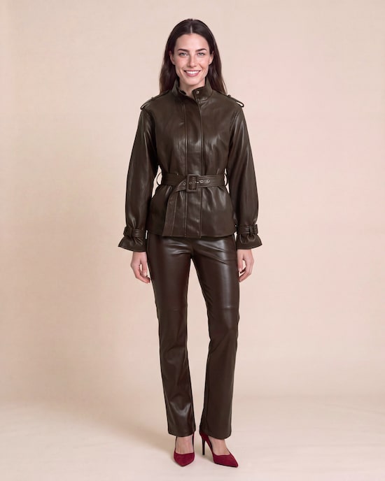 Produktabbildung für Lederimitatjacke mit Stehkragen