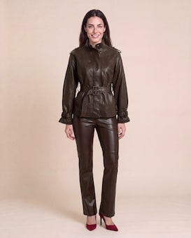 Produktabbildung für Lederimitatjacke mit Stehkragen