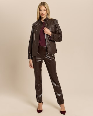 Produktabbildung 3 für Lederimitatjacke mit Stehkragen