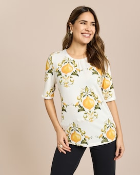 Produktabbildung für Shirt mit Zitronenprint
