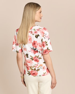 Produktabbildung 4 für Shirt mit Rosendruck und Glockenärmeln