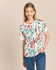 Produktabbildung für Shirt mit Blätterdruck
